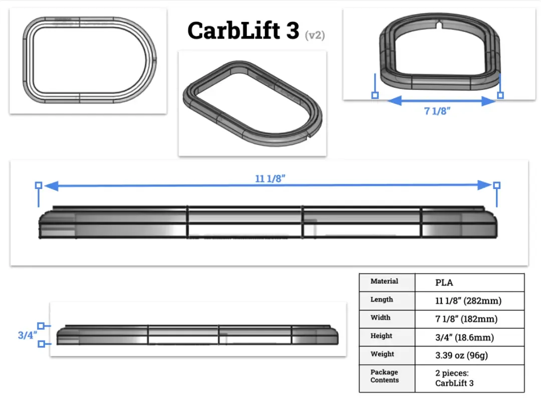 CarbLift 3 specifications